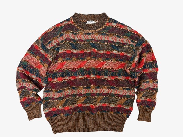 Vintage MISSONI Wild Wool Pattern Sweater 90s 2000s Multicolor Medium