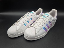 Rare Adidas superstar iridescent‎ blue size M9 Adidas Originals Superstar Iridescent Rainbow - FX7779 Size  main image 2