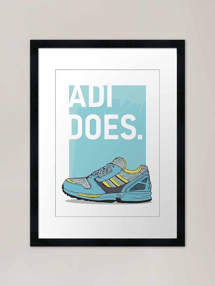 zx 8000 aqua Framed Art Print Framed Wall Art Poster Canvas Print