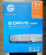 G-TECHNOLOGY G DRIVE MINI 1TB PORTABLE EXTERNAL HARD DRIVE USB 3.0 FIREWIRE 800