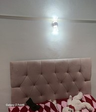 Upholstered 4ft6 Double Bed Frame with Storage Drawer and Rainbow Headboard