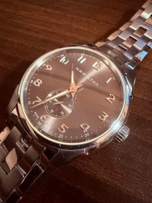HAMILTON Jazzmaster Thinline kleine Sekunde Quarzuhr H384110 40 mm graues...