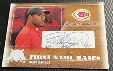 2005 Barry Larkin Reds 20/33 Fleer Pastime First Name Bases Autograph #FNB-BL