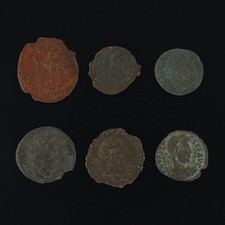 Ancient Coins Roman Artifacts Figural Mixed Lot of 6 B6309