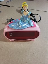 Cinderella Digital Alarm Clock Disney Princess Pink  Model DC94530. Works