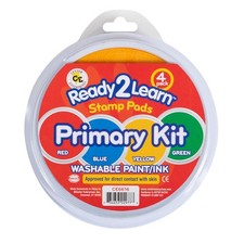 Ready 2 Learn Jumbo Circular Washable Stamp Pads - Primary - Set of 4