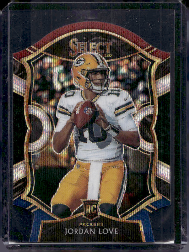 2020 Select Jordan Love RC Tri Color Prizm Die Cut Concourse #47 Packers