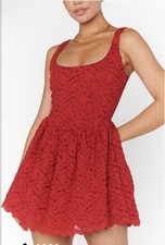 NWT Show Me Your Mumu Ricci Skort Dress Red Sz S Crochet Lace Country Romantic