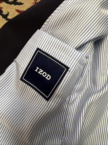 IZOD Blazer Jacket Boys 10 Navy Brass Buttons Single Breasted Notch Lapel School - Picture 5 of 6