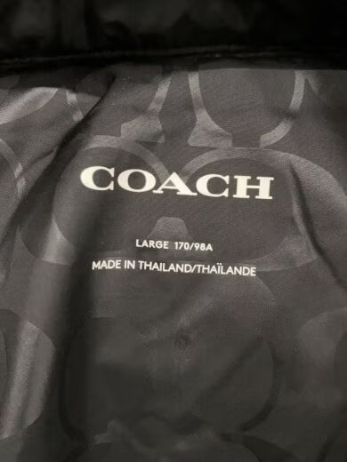 COACH Long Down Jacket, Size L, Polyester, Black,… - image 3