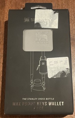 NEW UNOPENED: Stanley Cross Bottle Max Phone Keys Wallet Case - Color Stone Gray