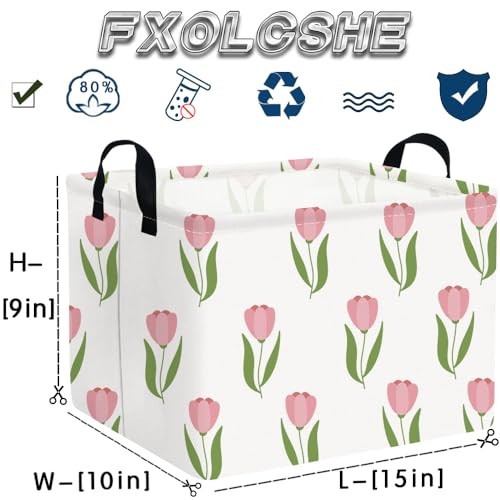 FXOLCSHE rechteckiger Tulpenkorb, wasserdichte faltbare Aufbewahrungsbox für Tulpen - Bild 8 von 8