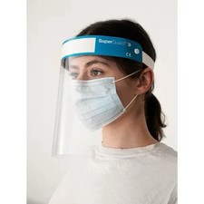 SuperGuard Pro Clear Face Shield Guard Visor Hygiene Screen PPE 8 Pack