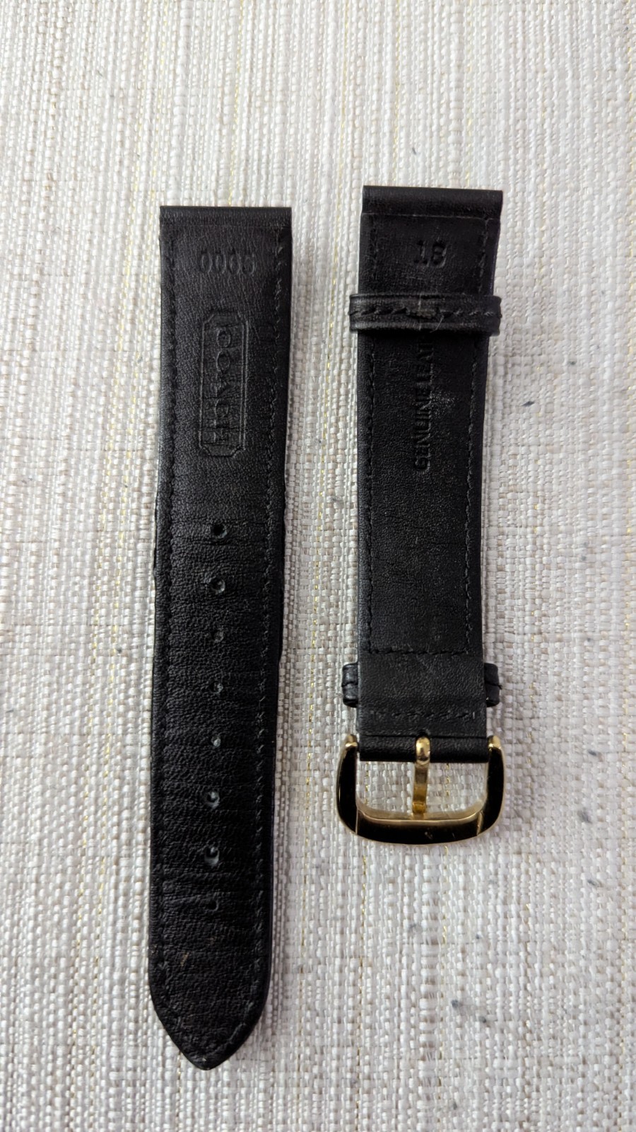 Coach Leather Strap  Watch Genuine Leather Original Coach Strap 18mm thumbnail 8
