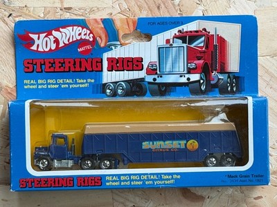 HOT WHEELS 1:64 3434 STEERING RIGS MACK GRAIN SUNSET TRUCK IN OVP NEW BOX (M-7)
