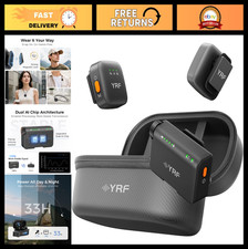Wireless Lavalier Microphone Set - 2 Transmitters, 1 Receiver, Noise Cancelling,
