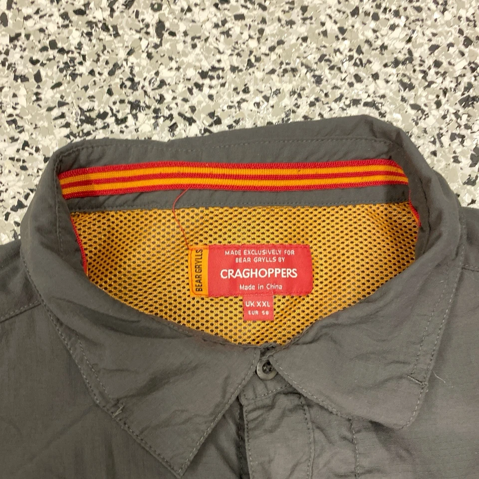 Camisa Craghoppers Bear Grylls Manga Larga Senderismo Aire Libre Viaje Gris Hombres UK XXL Foto 4 de 4