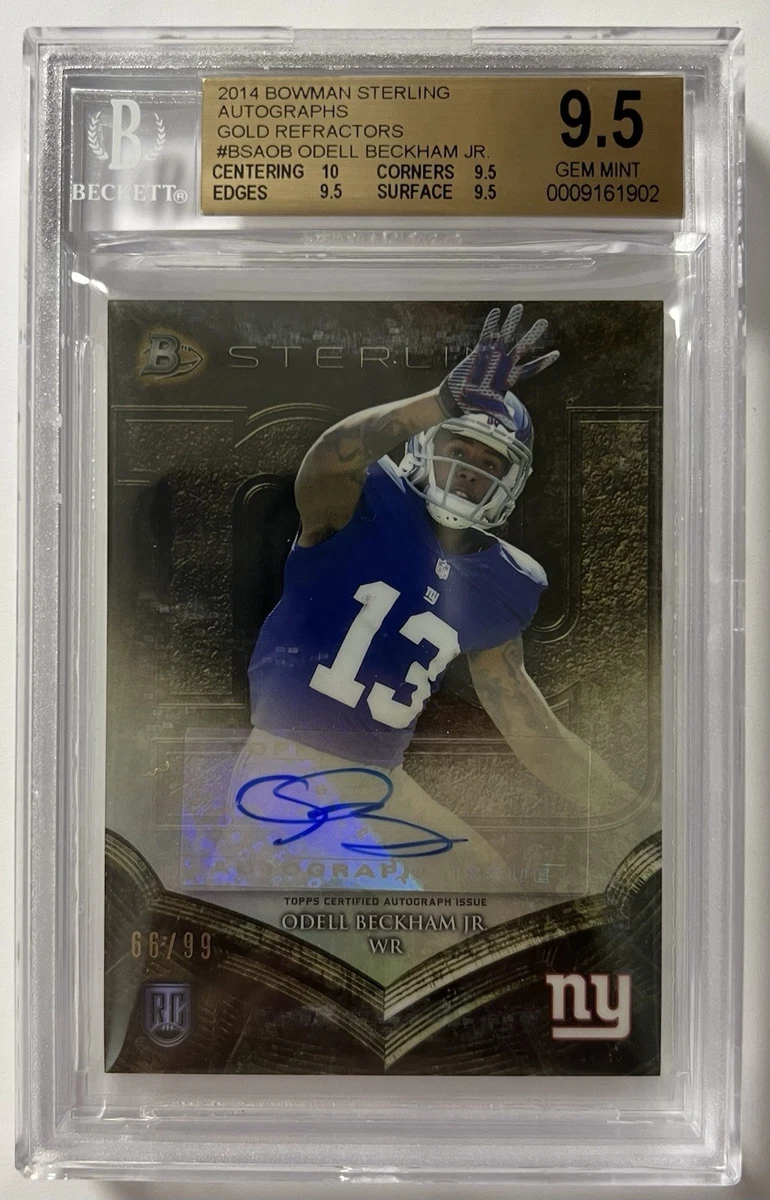 Football Sports Odell Beckham Jr. Autographed Trading Cards for