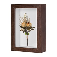 Shadow Box Frame, 5 x 7 Inch Wooden Dried Flower Photo Frame Brown