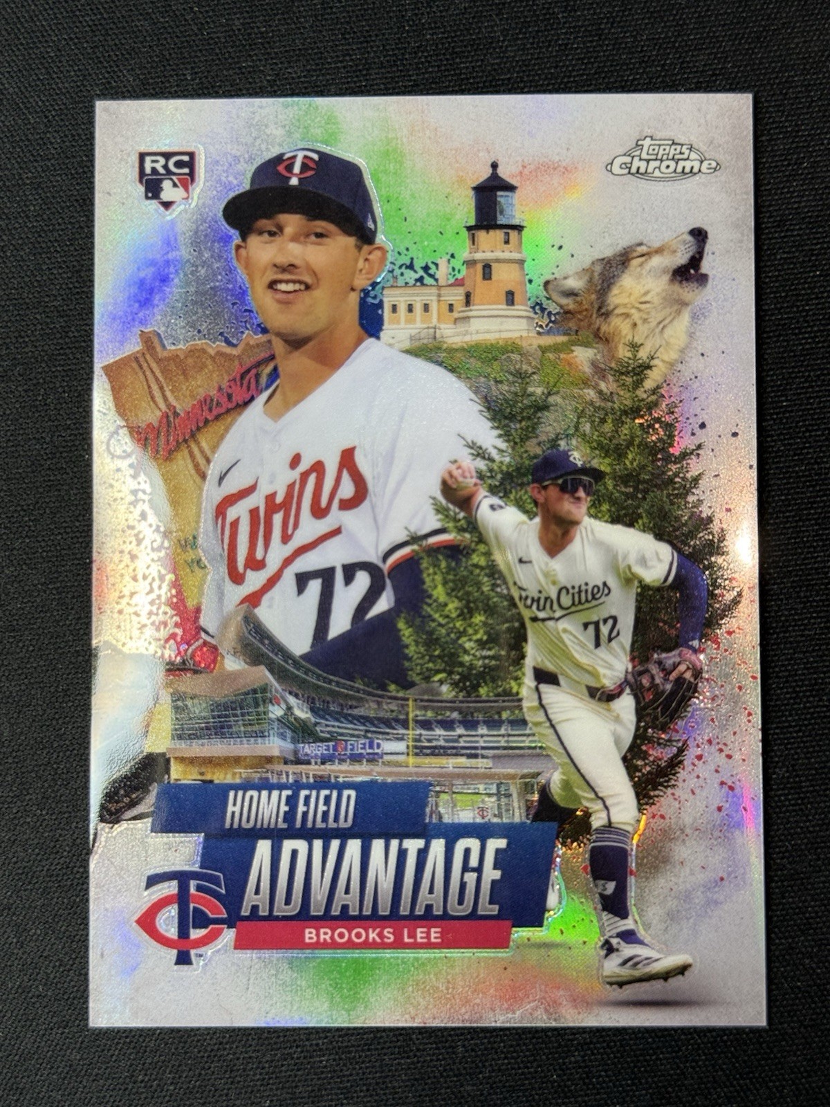 2025 Topps Chrome Brooks Lee Home Field Advantage HFA SSP - Twins RC Case Hit