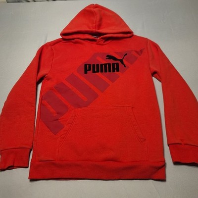 Puma Se Hoodie Mens Large Red Chest Logo Way 1 Streetwear Athleisure