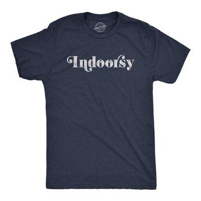 Mens Indoorsy T Shirt Funny Introvert Social Distancing Novelty Virus Tee