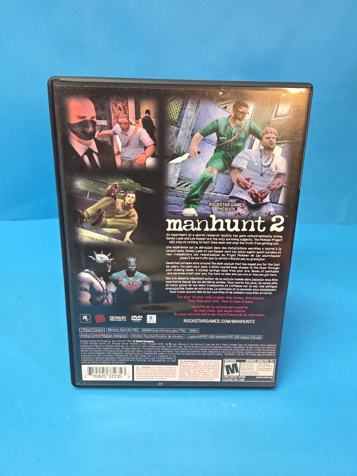 Manhunt 2 Sony PlayStation 2 PS2 Video Game Complete CIB Manual Tested NTSC - Image 2 of 4