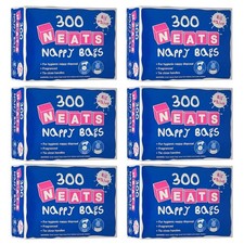 NEATS Nappy Bags Disposable and Fragranced X6 (Pack of 300 Each)