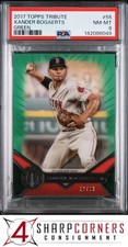 2017 TOPPS TRIBUTE GREEN #55 XANDER BOGAERTS #/99 POP 2 PSA 8