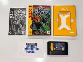 BC Racers (Sega 32X 1995) CIB Complete in Box with Manual & Flyer NR MINT