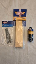 Ready to assemble!  Pinewood Derby Car Kit - Pre-Cut Wedge & Flat Weight