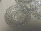 Set of 7 Bread and Butter Plates Waterford Clear by Anchor Hocking Waffle