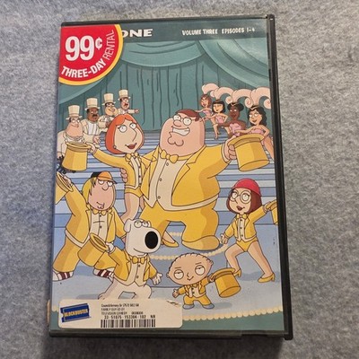 Family Guy Volume 3 Disc 1 DVD Episodes 1-4 Blockbuster Rental Case ...