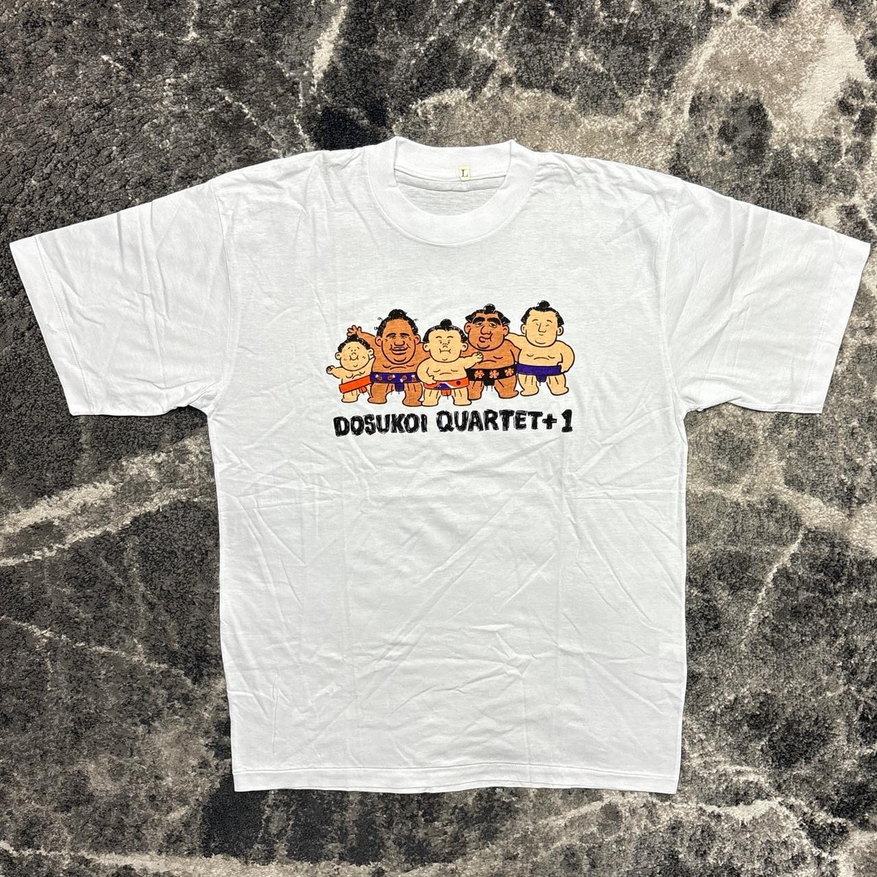 Vintage Art Shirt Mens Large 90s Sumo Wrestling Japan Japanese Kanji Samurai