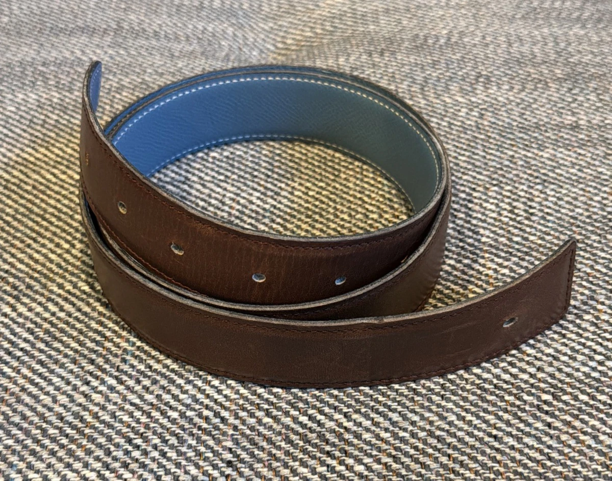 Hermes Navy Blue Huge Super Fine Goat Skin Suede Belt New Tags Made in France Blue Suede Belts for Women for sale | eBay main image 4