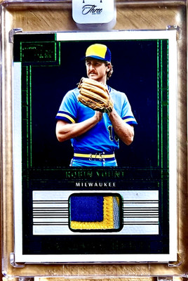 ROBIN YOUNT 2024 Three And Two GAME-WORN 3 Color Patch SSP 3/5 #BBM-RY BREWERS