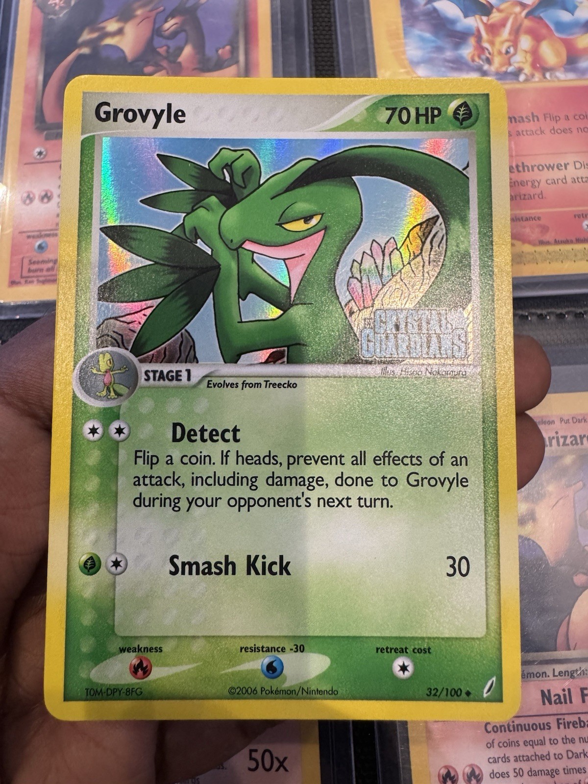 Grovyle 32/100 Crystal Guardians Reverse Holo Near Mint