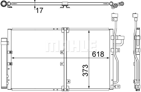 Mahle AC 510 000S Kondensator, Klimaanlage FüR Chevrolet Captiva (C100, C140)-image
