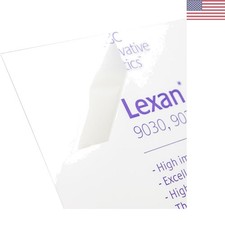 Polycarbonate Lexan Sheet 24" x 48" - Flexible, Low-Heat Requirement Fabrication