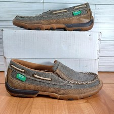 Twisted X Eco TWX Boat Shoes Women 8.5M Driving Moccasin Slip On Comfort WDMS009