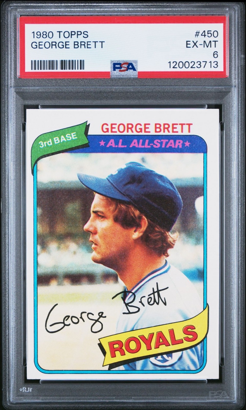 1980 Topps Baseball #450 George Brett PSA 6