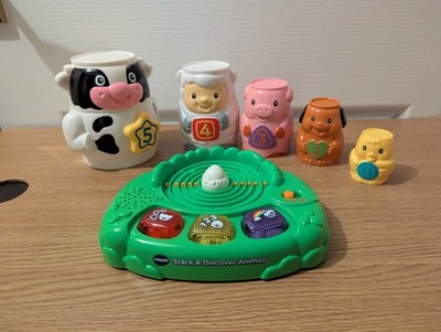 Vintage Vtech Stack & Discover Tiere Nest Lernen Stapeln Tassen Funktionieren 