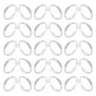 60pcs Shower Curtain Rod Rings: 5cm Transparent Plastic Shower Curtain Rings -