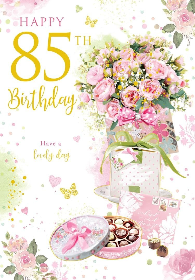85th Birthday Card For Female. 19x13cm