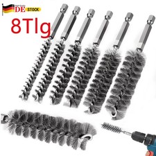 Drahtbürste Bohrmaschine mit Sechskantstange Edelstahl Lochbürste Zylinderbürste