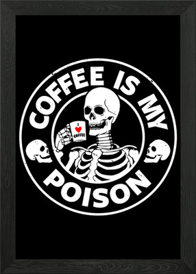 Kaffee ist mein Gift Gerahmtes Wandbild Poster Leinwanddruck Bild