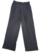 Joseph  Feiss Pants Mens 32x30.5 Pleated Cuffed Trousers International Trio