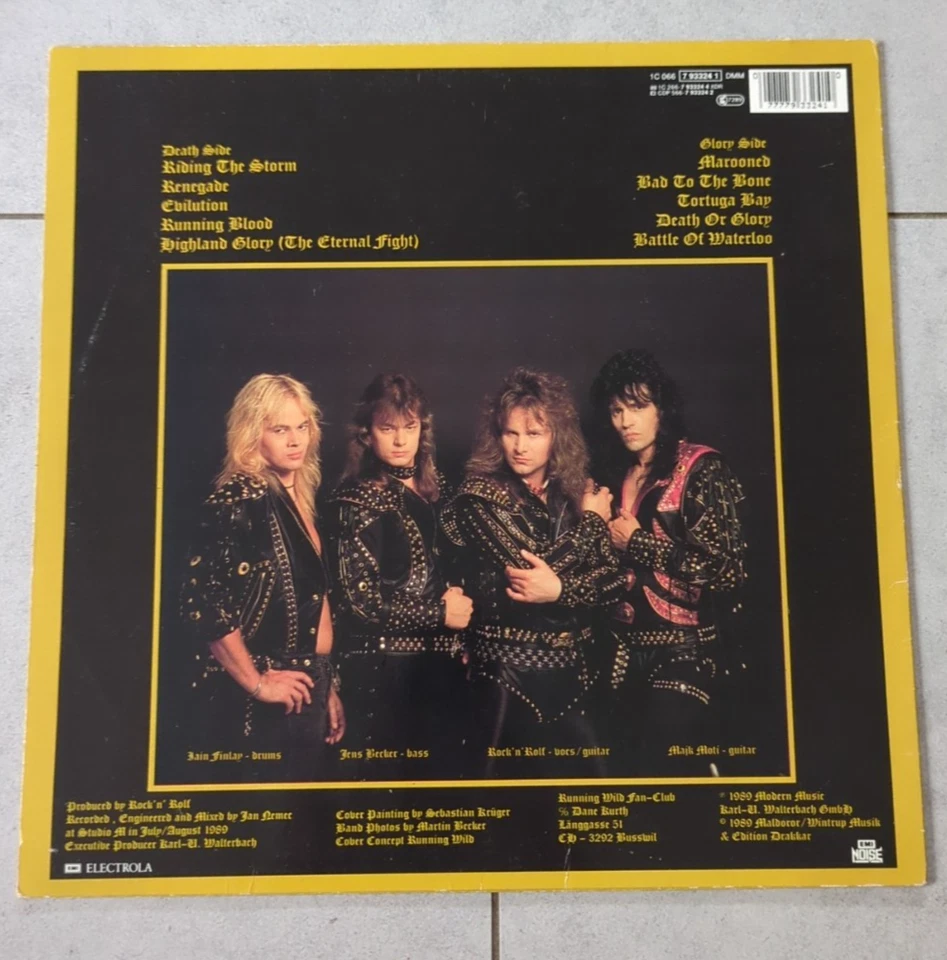 Running Wild    Death Or Glory  Vinyl LP   Noise Labels  GER  1989  OIS  VG/EX - Bild 2 von 4