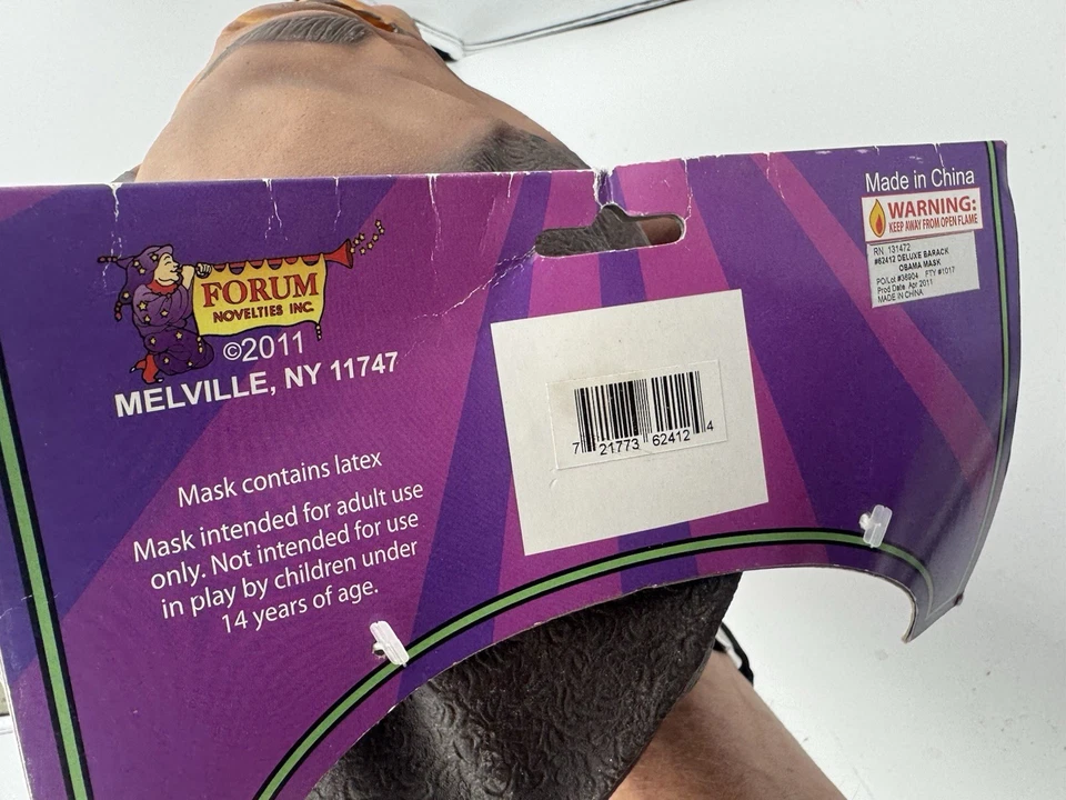 NEW Barack Obama Mask US President Political Halloween Latex Costume Accessory - Image 2 of 4