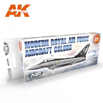AK Interactive AK11755 - Modern Royal Air Force Aircraft Colors SET 3G 8x17ml